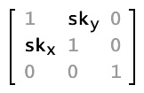Matrix notation of skew function properties